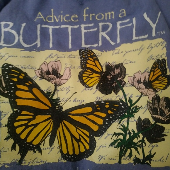 Advice From A Butterfly T Shirt Cut Neck Arms XL - Picture 2 of 5